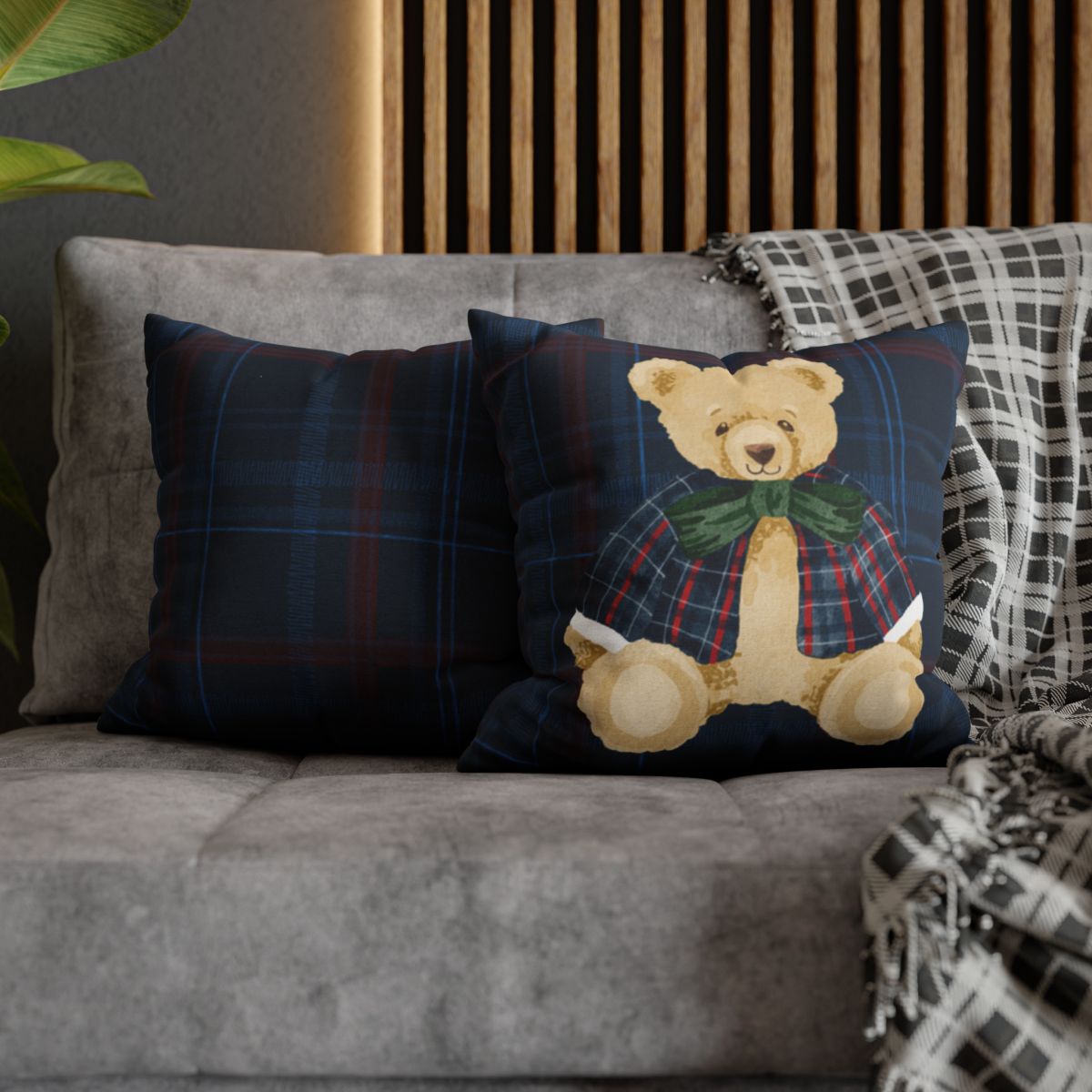 Cute Golden Bear Throw Pillow Cover For Kids
