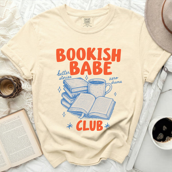 Bookish Babe Club Tee in Ivory