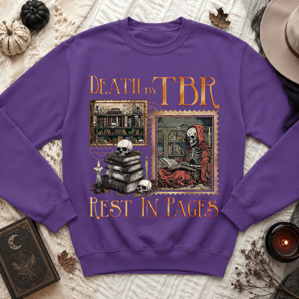 Death by TBR Sweatshirt in Purple