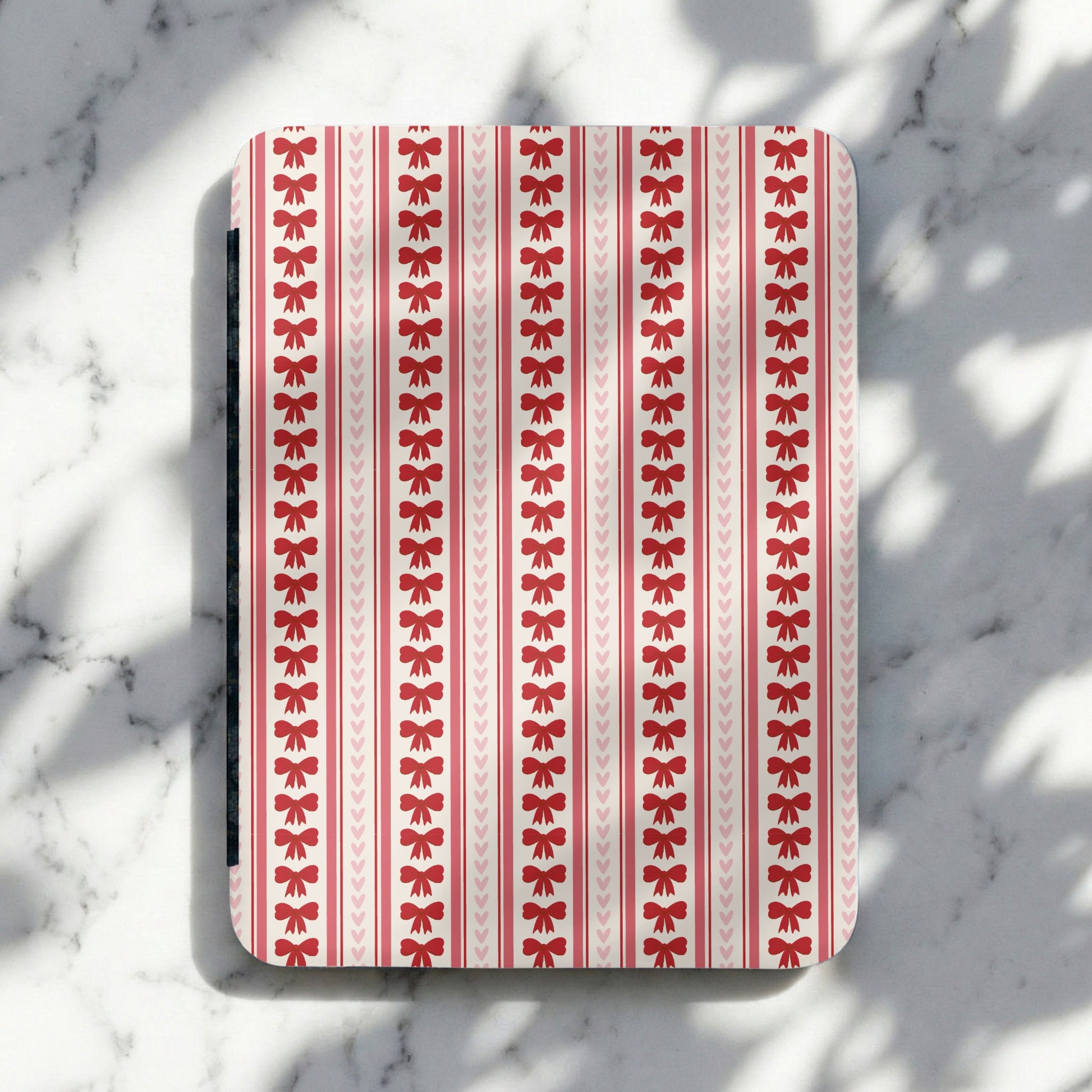 Red Bow and Stripe Pattern Decorative Accessory