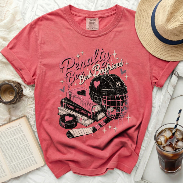 Penalty Box Book Boyfriend Tee in Watermelon