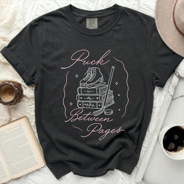 Puck Between Pages Tee in Black