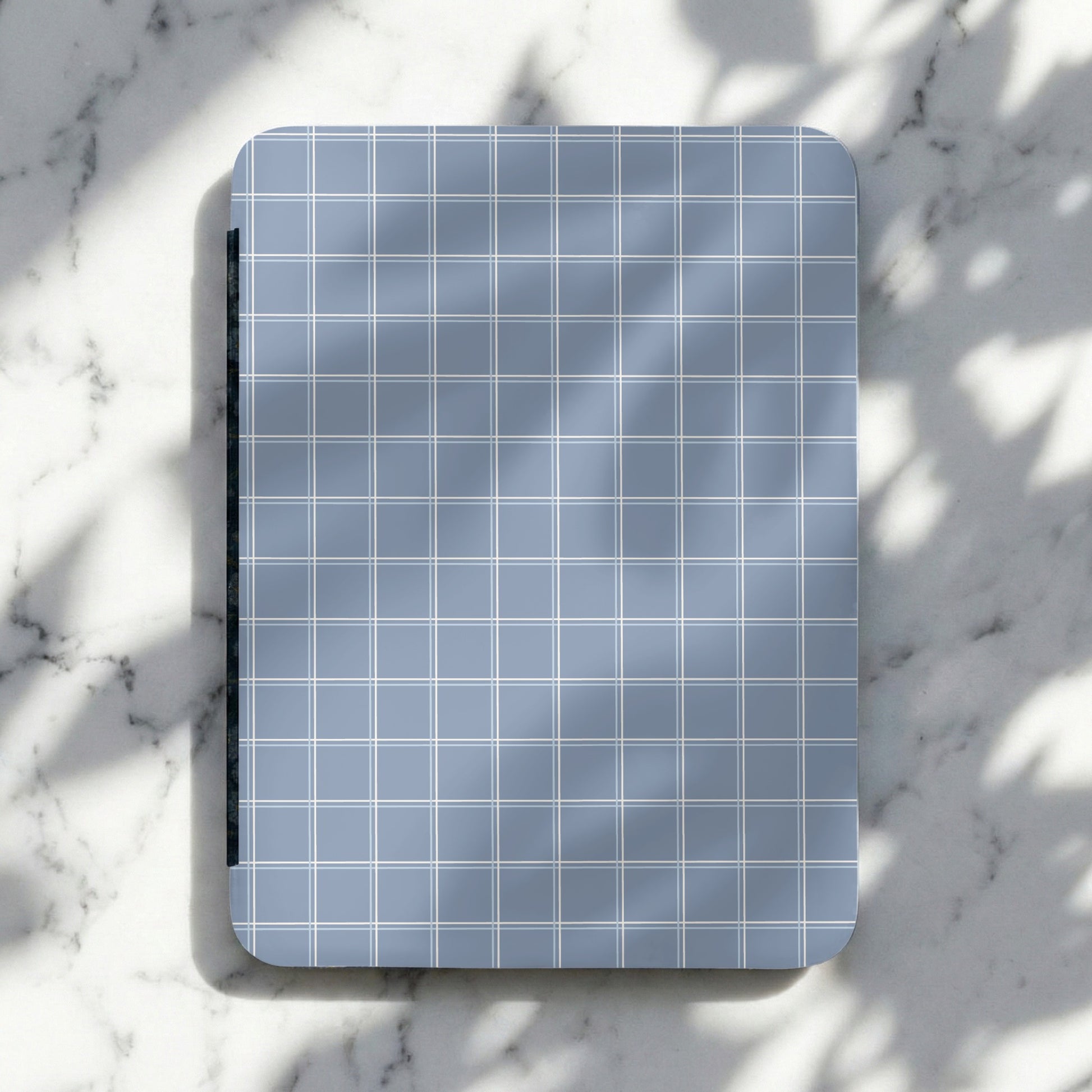 Blue Grid Patterned Hardcover Notebook Product