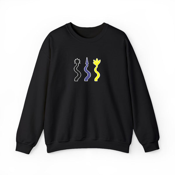 Dragon Tails Embroidered Sweatshirt in Black
