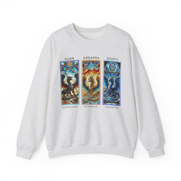 Dragon Trio Sweatshirt in Ash