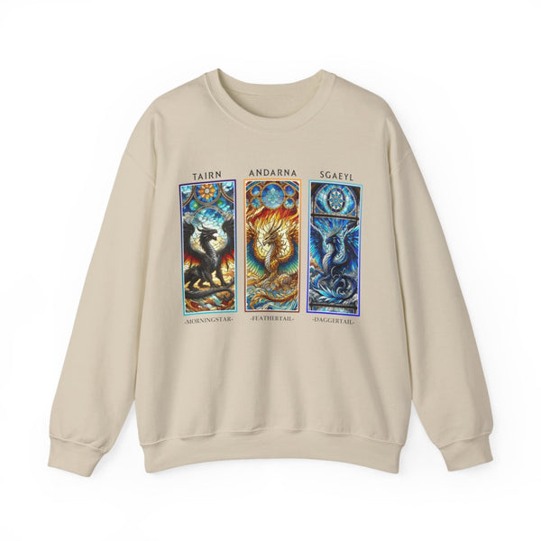 Dragon Trio Sweatshirt in Sand