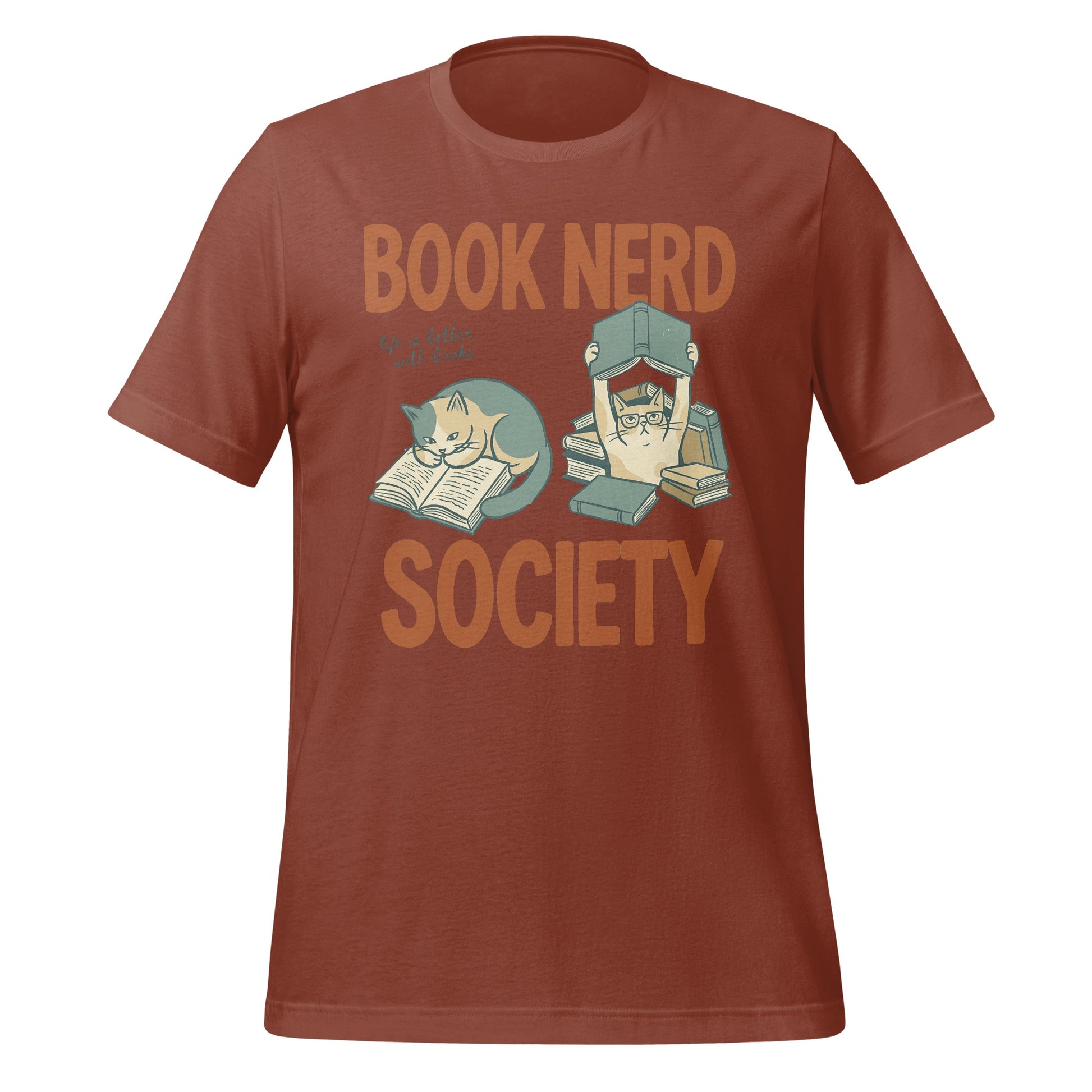 Book Nerd Society Funny Cat Graphic Tee
