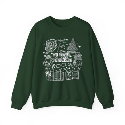 All Booked For Christmas Graphic Sweatshirt