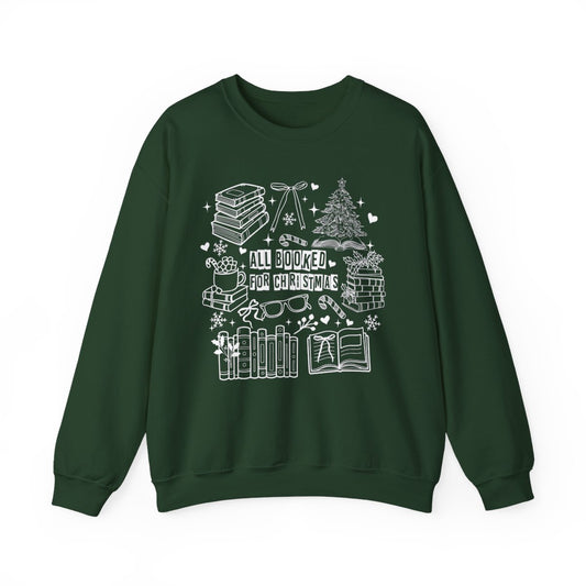 All Booked For Christmas Graphic Sweatshirt
