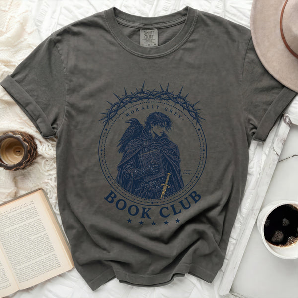 Morally Grey Book Club Shades of Story Tee in Pepper