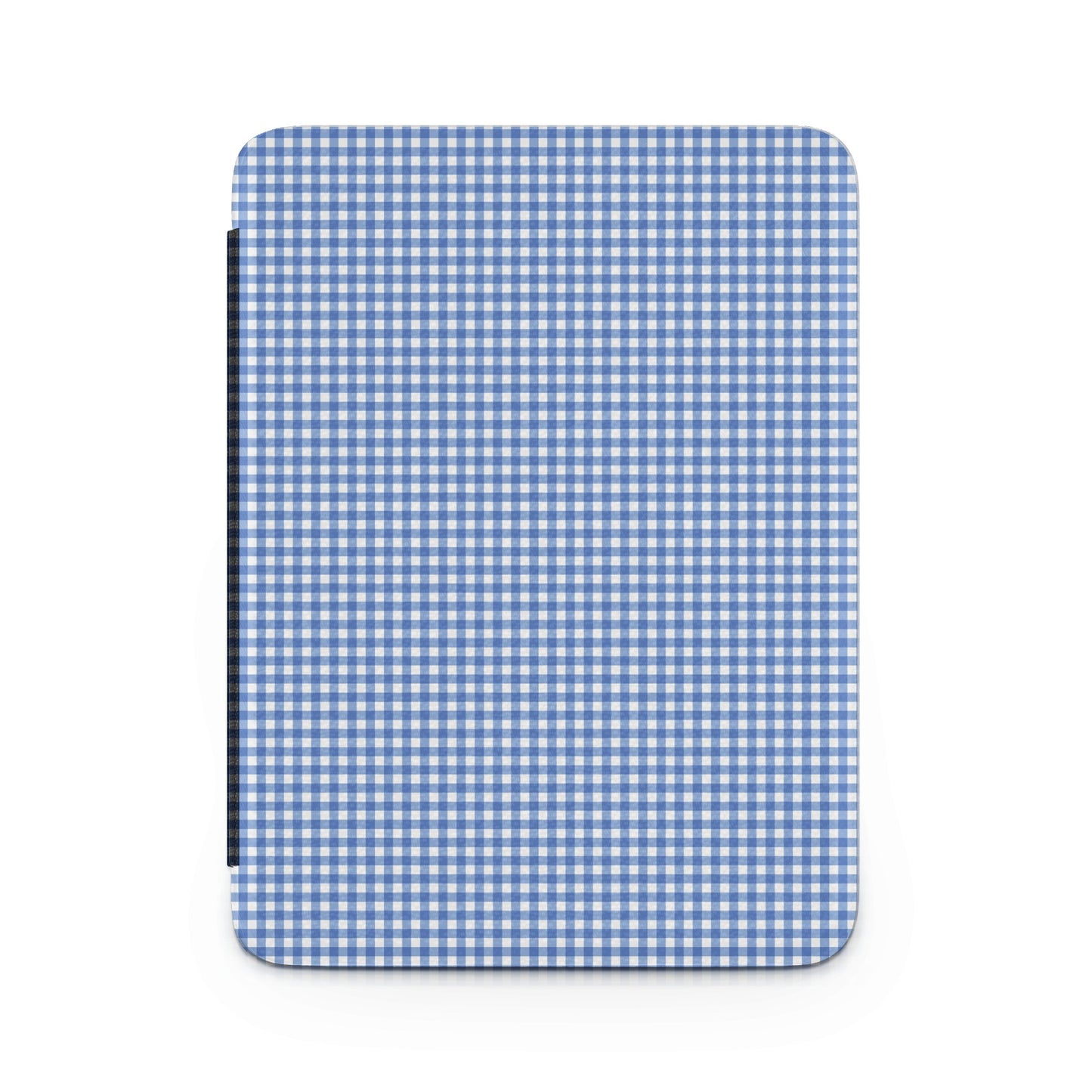 Blue and White Gingham Pattern Hardcover Notebook