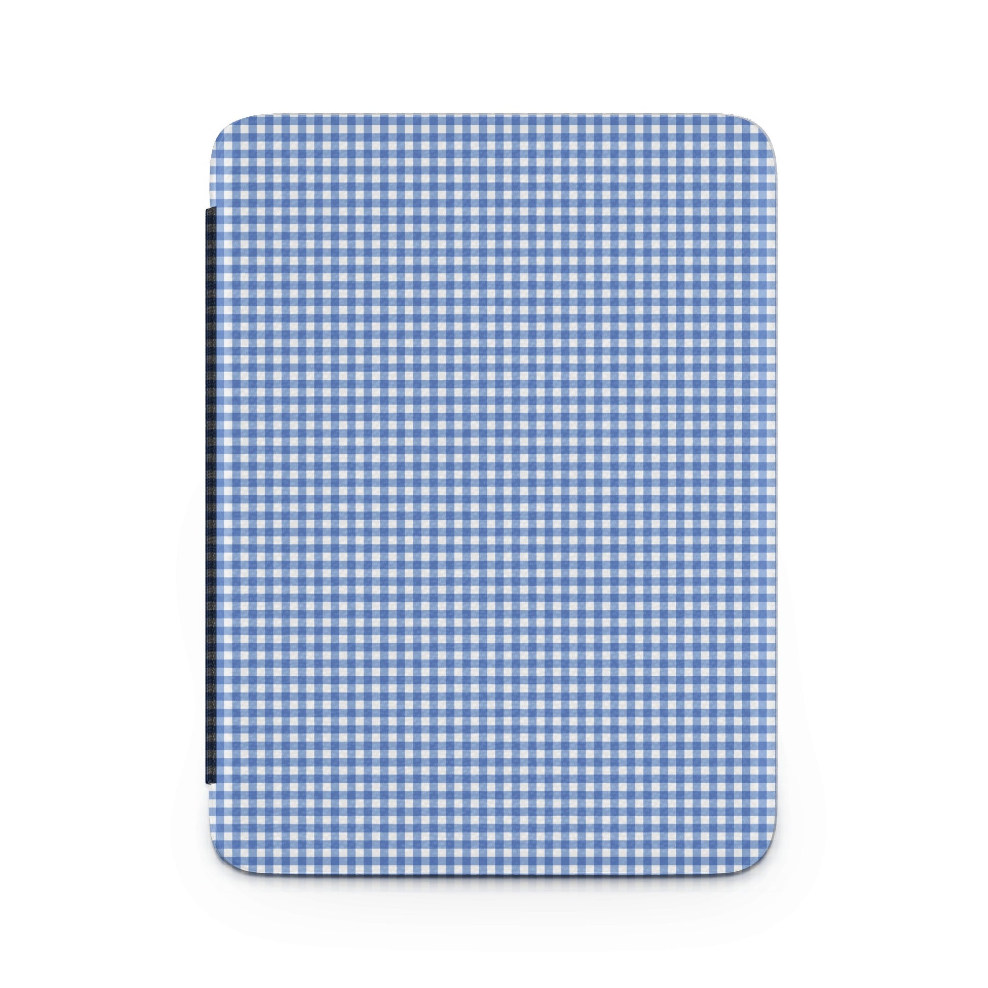 Blue and White Gingham Pattern Hardcover Notebook