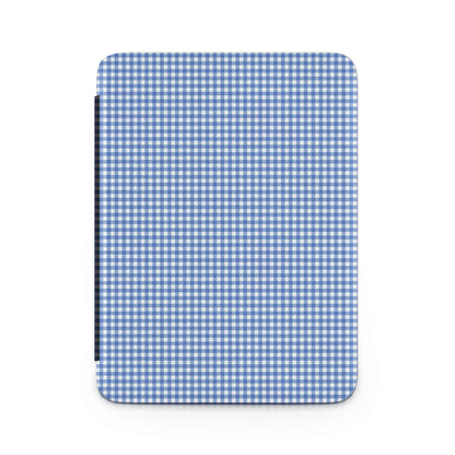 Blue and White Gingham Pattern Hardcover Notebook