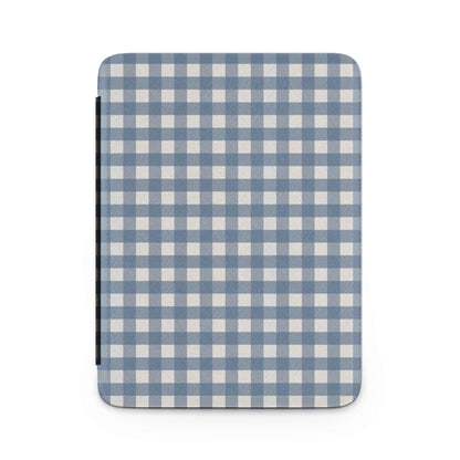 Blue and White Gingham Pattern Tablet Cover Accessories