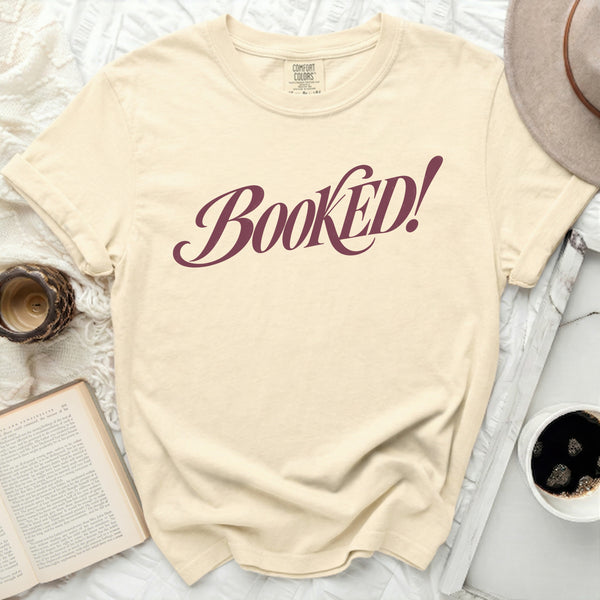 Booked Script Graphic Tee in Ivory