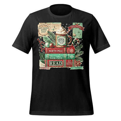 North Pole Book Club Read Hot Cocoa Black Shirt