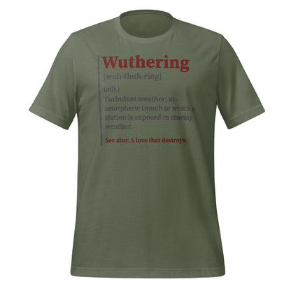 Wuthering Definition Turbulent Weather Typography Shirt