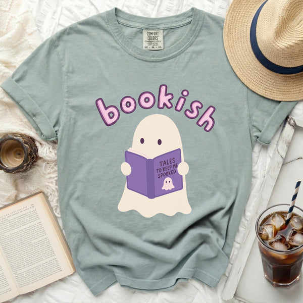 Bookish Ghost Tee in Bay