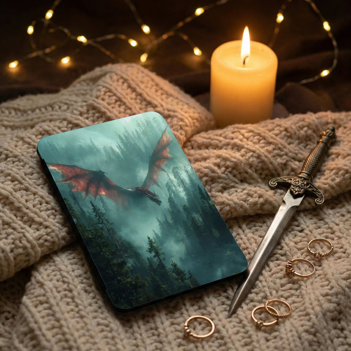 Epic Red Dragon Misty Forest Device Case product type