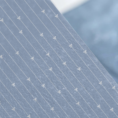 Elegant Blue Dotted Line with Scissors Pattern Sheet