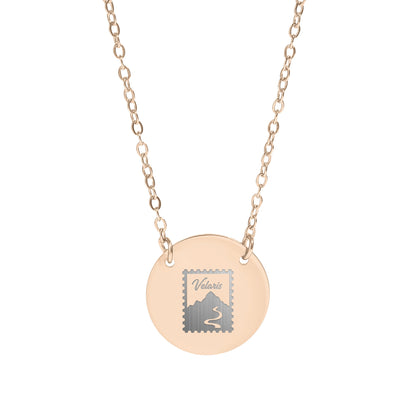 Valaris Engraved Circular Pendant Necklace product