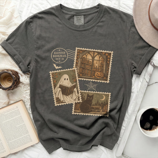 Haunted Bookmail Tee in Pepper