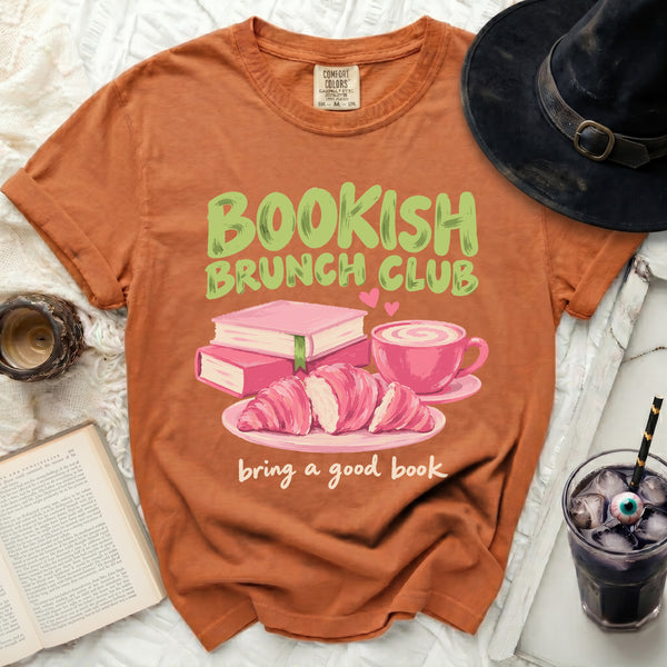 Bookish Brunch Club Tee in Yam