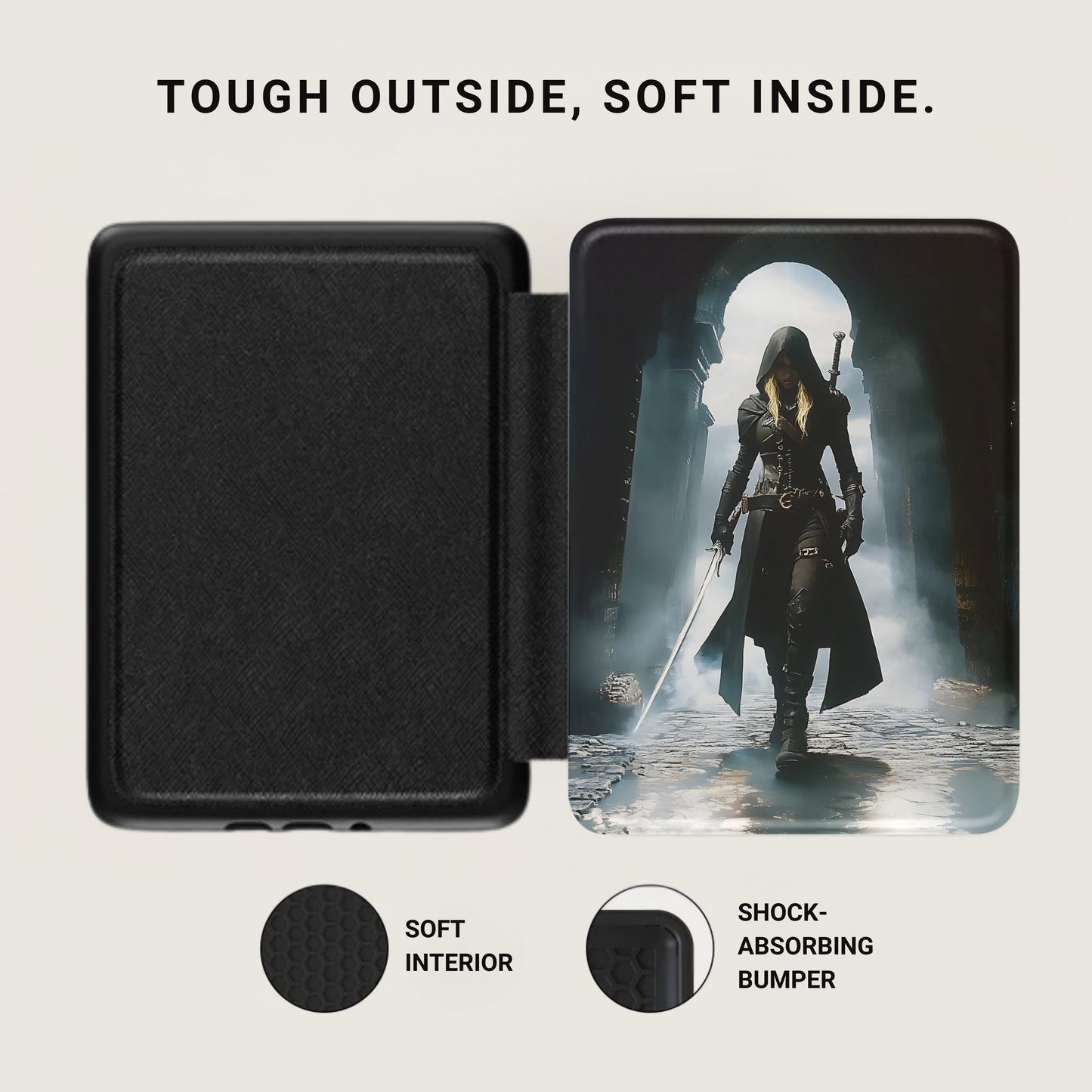 Tough Outside Soft Inside Hooded Warrior product type