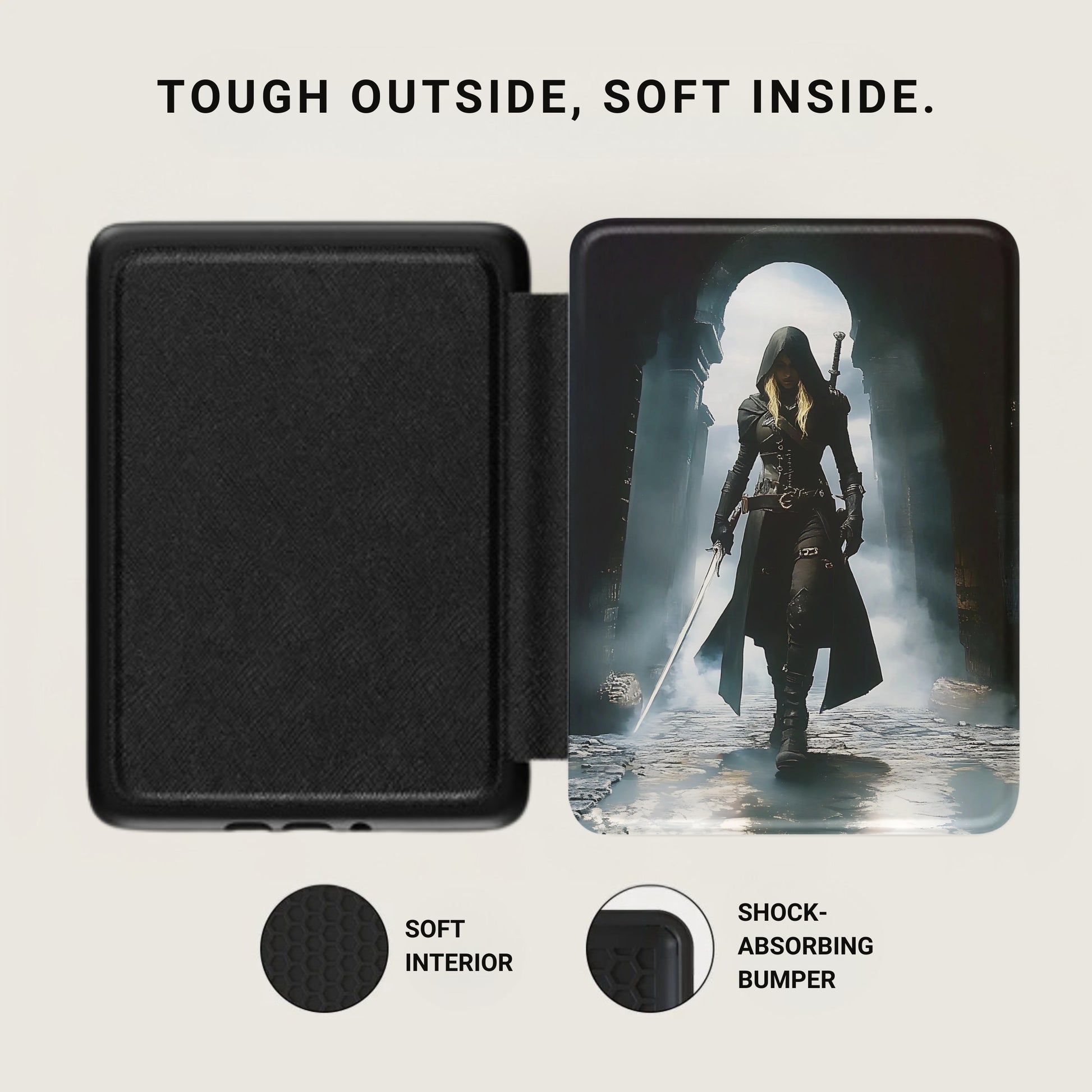 Tough Outside Soft Inside Hooded Warrior product type