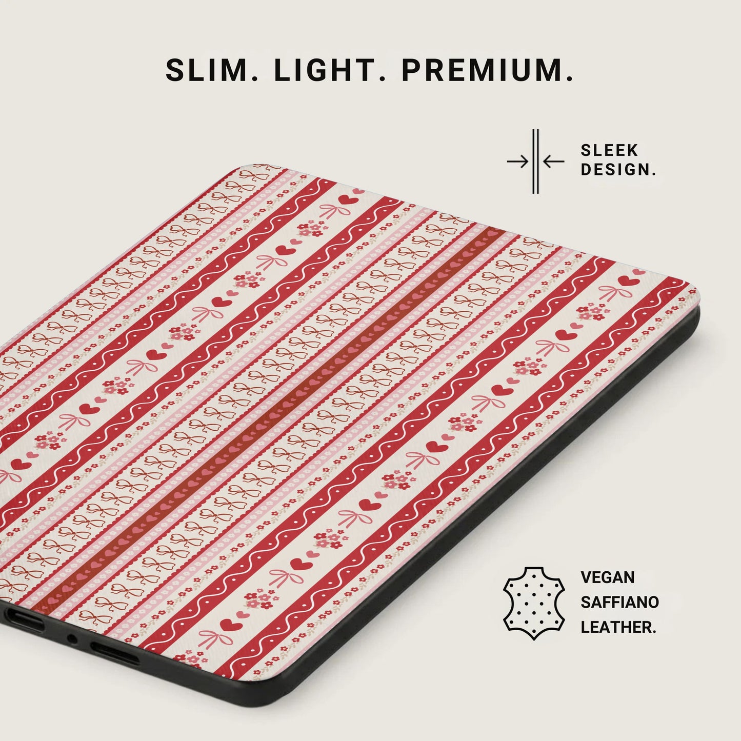 Red and White Striped Artistic Slim Sleek Design Product