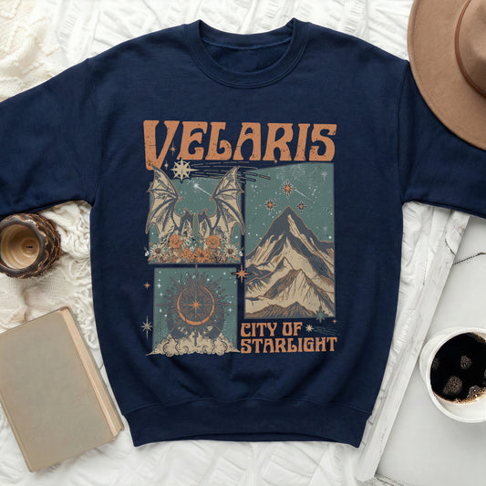 Velaris City of Starlight Dark Blue Graphic Sweatshirt