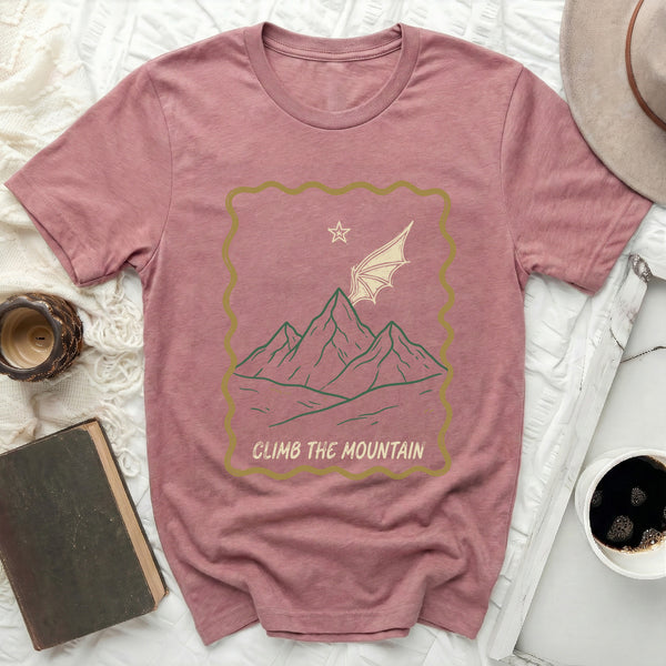 Dragon Wing Peak Tee in Heather Mauve