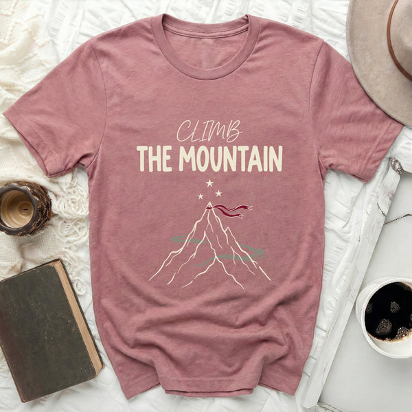 Velaris Ribbon Peak Tee in Heather Mauve