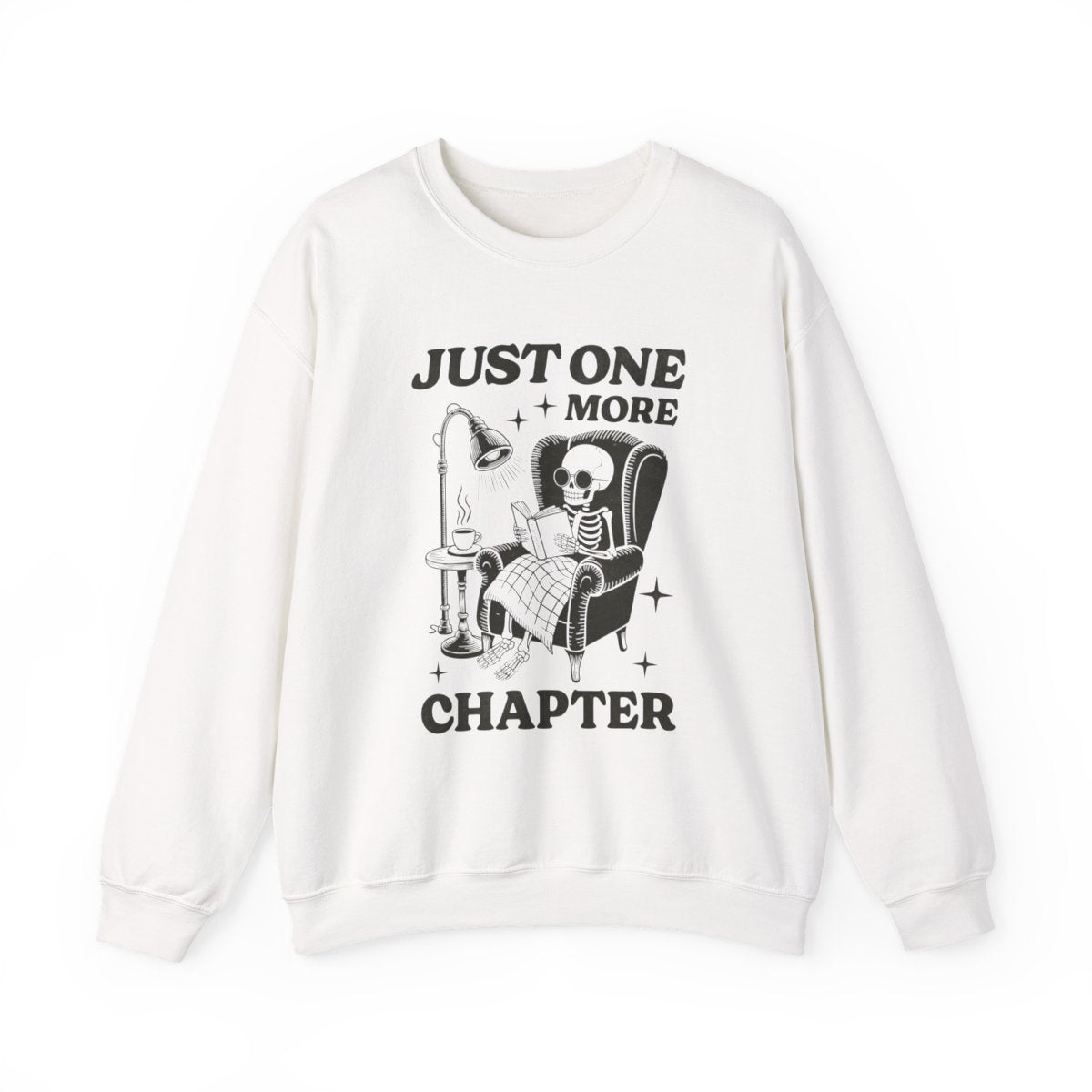 Just One More Chapter Skeleton Reading Sweatshirt