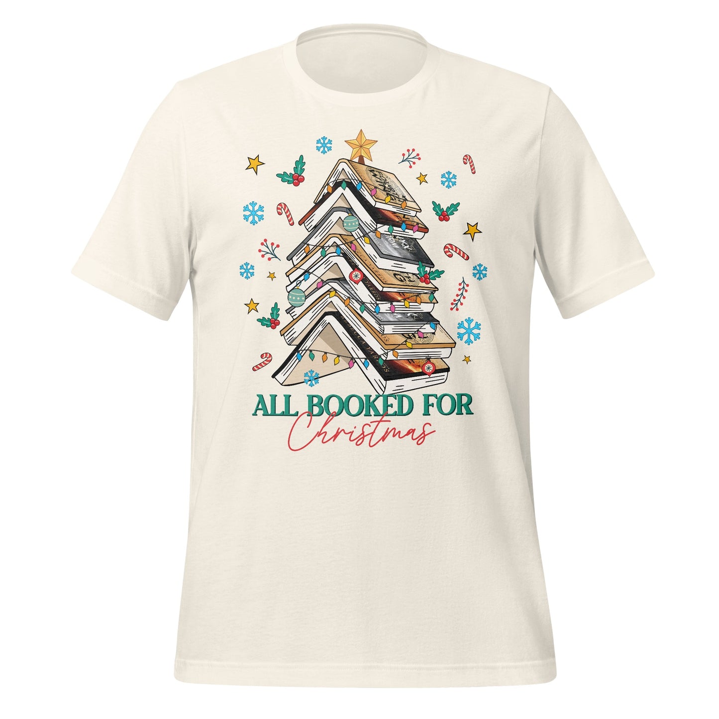 All Booked for Christmas Graphic T-Shirt
