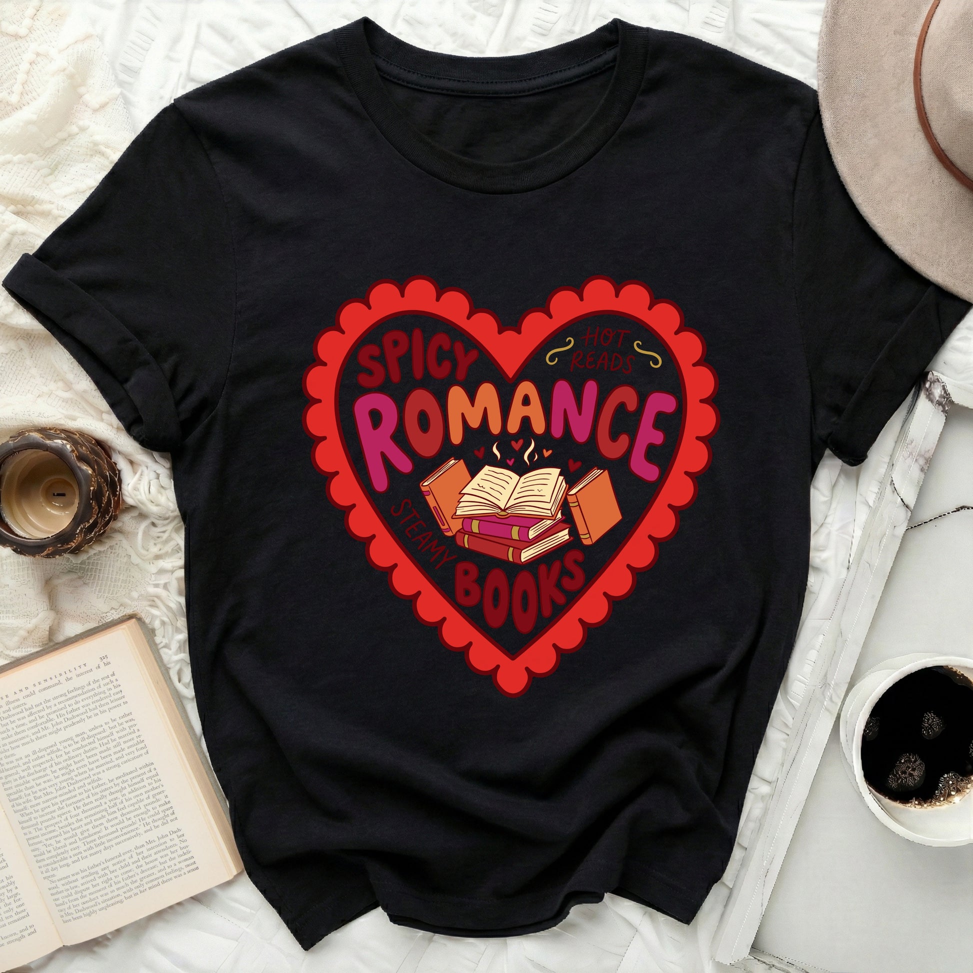 Spicy Romance Hot Reads Steamy Books Heart Design product type