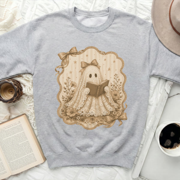 Literary Ghost Sweatshirt in Sport Grey