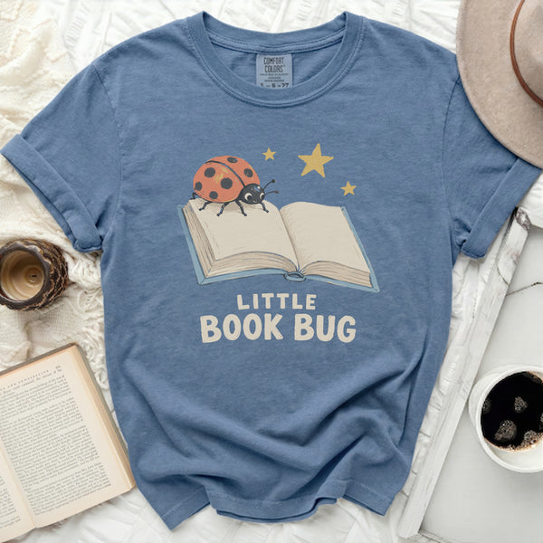 Little Book Bug Tee in Blue Jean
