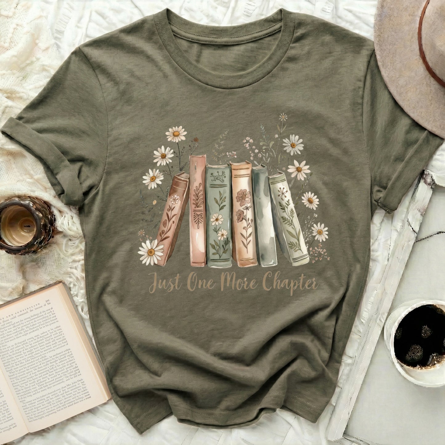 Just One More Chapter Book Lover Graphic T-Shirt