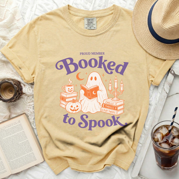 Booked to Spook Tee in Butter