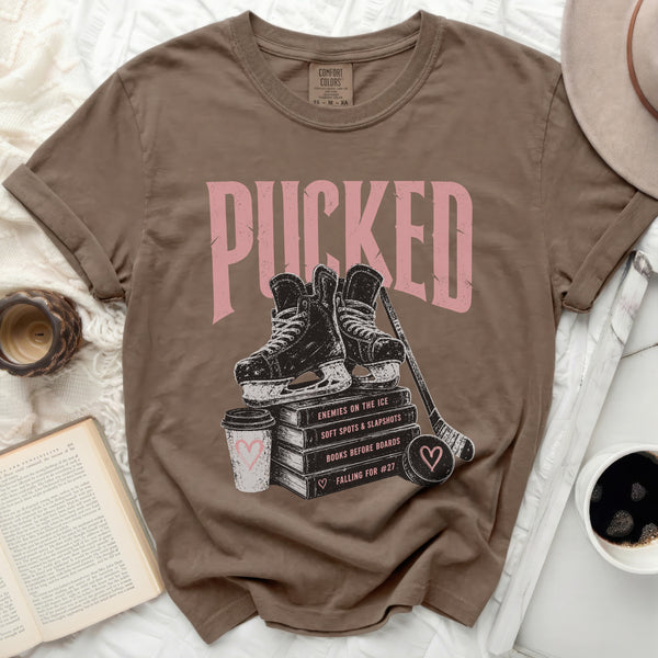 The Pucked Romance Story Tee in Espresso