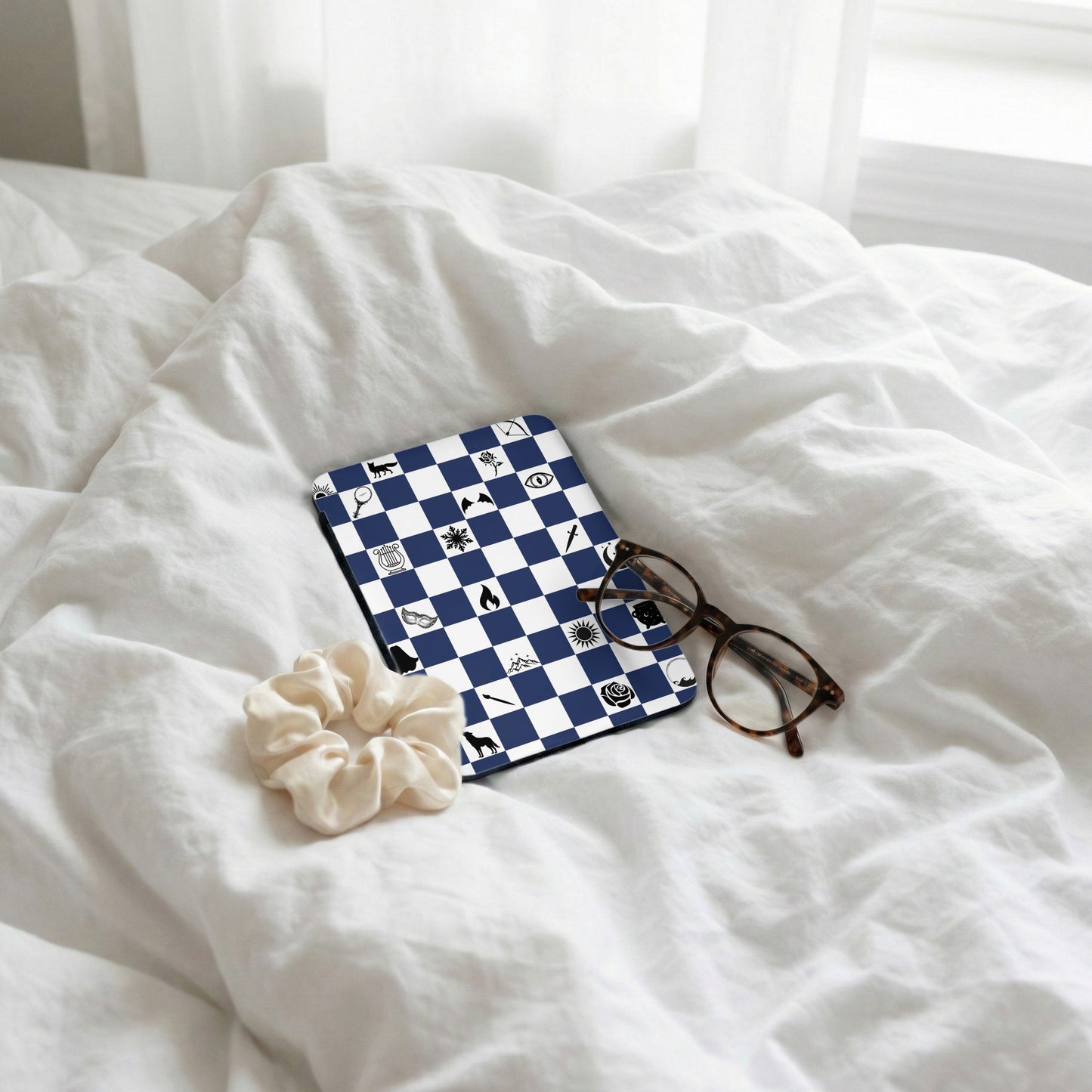 Blue White Checkerboard Symbolic Icons Device Case product type
