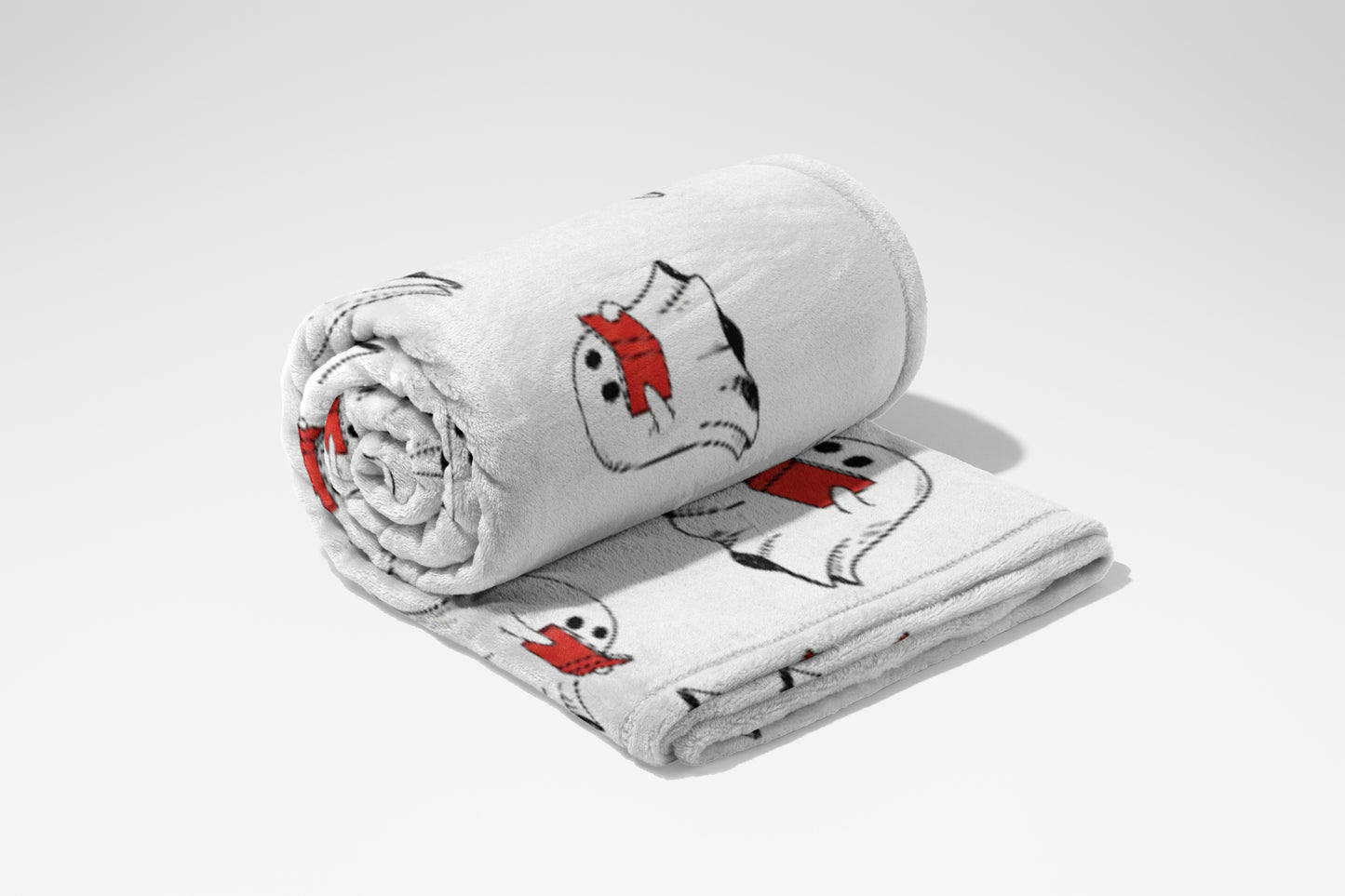 Cozy Fleece Blanket with Cute Cat Fish Design