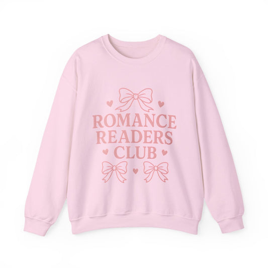 Romance Readers Club Design with Bows and Hearts Sweatshirt - MagicMerchEmporium