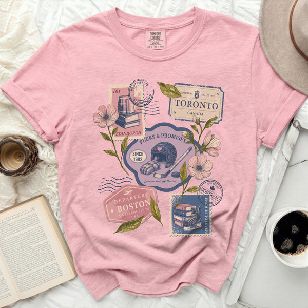 Love on & Off the Ice Tee in Blossom