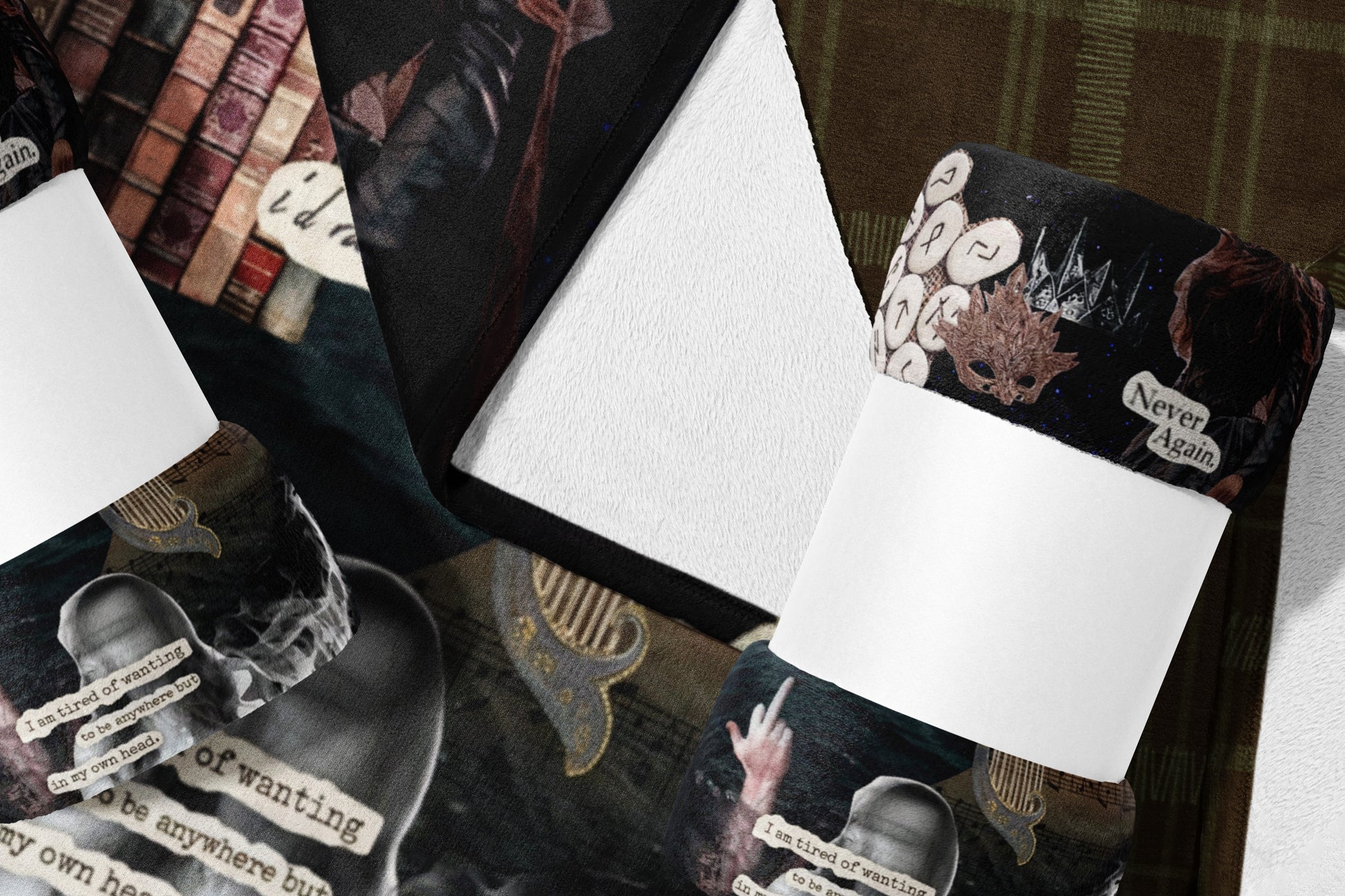 Never Again Blanket with Creative Artistic Design