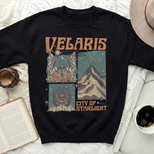 VELARIS City of Starlight Sweatshirt in Black