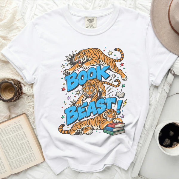 Book Beast Graphic Tee in White