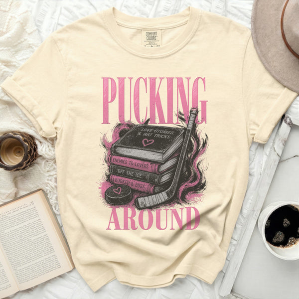 Pucking Around Romance Tee in Ivory