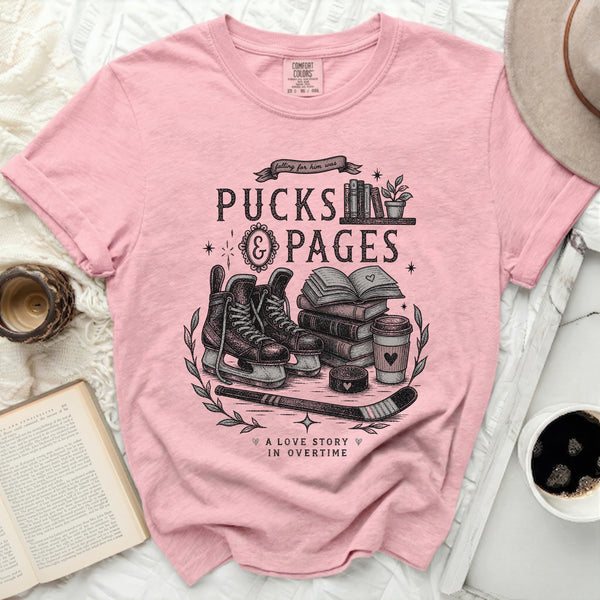 Pucks & Pages Love Story Tee in Blossom